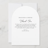 Elegant Chic Wedding Dankeschön Karten (Rückseite)