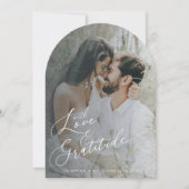 Elegant Chic Wedding Dankeschön Karten (Vorderseite)