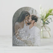 Elegant Chic Wedding Dankeschön Karten (Stehend Vorderseite)