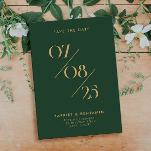 Elegant Chic Wedding Date Nicht-Foto Save the Date
