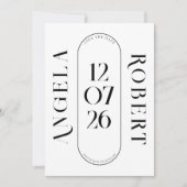 Elegant Chic Wedding Date Save The Date (Vorderseite)