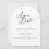 Elegant Chic Wedding Save the Date Einladung (Vorderseite)