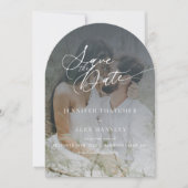 Elegant Chic Wedding Save the Date Einladung (Vorderseite)