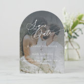 Elegant Chic Wedding Save the Date Einladung (Stehend Vorderseite)