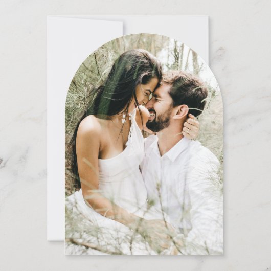 Elegant Chic Wedding Save the Date Einladung (Rückseite)