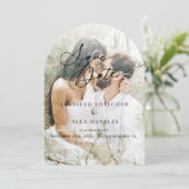 Elegant Chic Wedding Save the Date Einladung (Stehend Vorderseite)