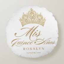 Elegant Chic White Gold Quinceanera