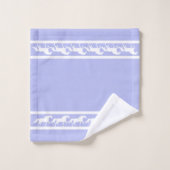 Elegant, Chic White Horses on Light Blue Badhandtuch Set (Waschlappen)