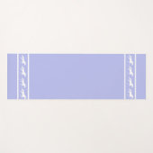 Elegant, Chic White Horses on Light Blue Yogamatte (Vorderseite (Horizontal))