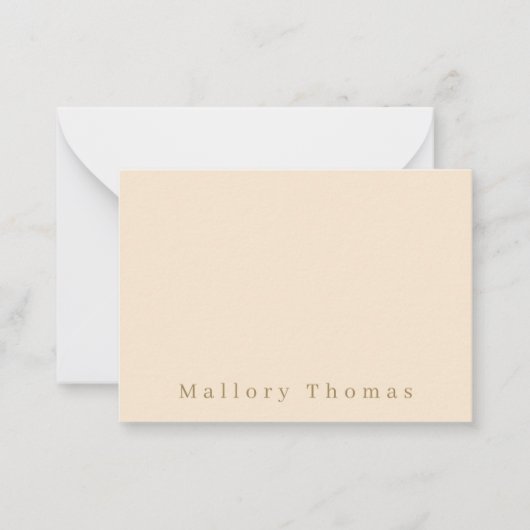 Elegant Chic White Ivory Personal Stationery Mitteilungskarte (Vorderseite)