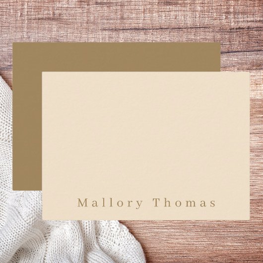 Elegant Chic White Ivory Personal Stationery Mitteilungskarte