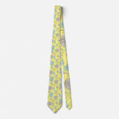 Elegant Chic Wildblume Yellow Neck Tie Krawatte (Vorderseite)
