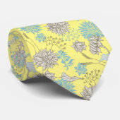 Elegant Chic Wildblume Yellow Neck Tie Krawatte (Gerollt)
