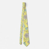 Elegant Chic Wildblume Yellow Neck Tie Krawatte (Rückseite)