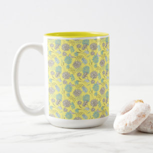 Elegant Chic Wildflower Gelb Zweifarbige Tasse