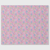 Elegant Chic Wildflower Pink Geschenkpapier (Flach)