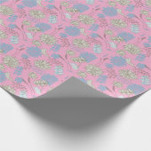 Elegant Chic Wildflower Pink Geschenkpapier (Ecke)