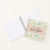 Elegant Chicken Baby Shower Guestbook Notebook Notizblock (Innenseite)