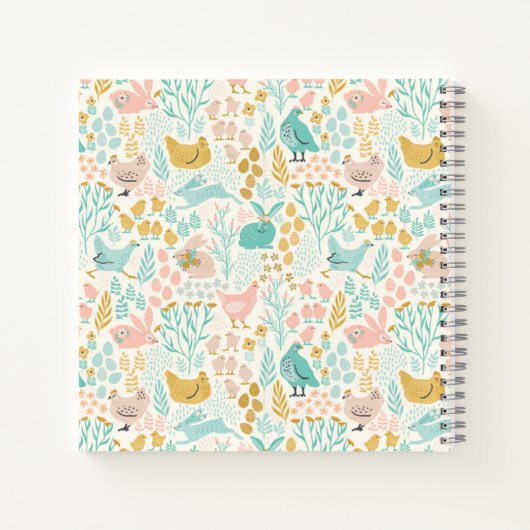 Elegant Chicken Baby Shower Guestbook Notebook Notizblock (Rückseite)