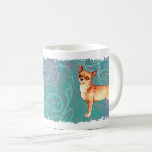 Elegant Chihuahua Kaffeetasse (VorderseiteRechts)