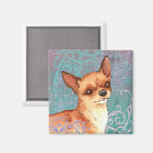 Elegant Chihuahua Magnet (Vorderseite/Rückseite)