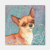 Elegant Chihuahua Magnet (Vorne)