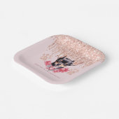 Elegant Chihuahua mit Glitzer Birthday Party Pappteller (Gewinkelt)