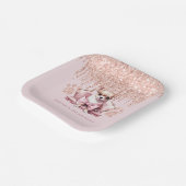 Elegant Chihuahua mit Glitzer Birthday Party Pappteller (Gewinkelt)