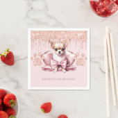 Elegant Chihuahua mit Glitzer Birthday Party Serviette (Beispiel)