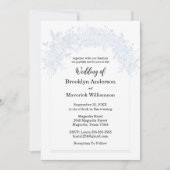 Elegant Chinoiserie Blue Floral Wedding Invitation Einladung (Vorderseite)