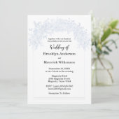 Elegant Chinoiserie Blue Floral Wedding Invitation Einladung (Stehend Vorderseite)