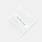 Elegant Chinoiserie Blue Floral Wedding Serviette (Ecke)