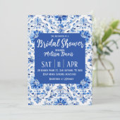 Elegant Chinoiserie Bridal Shower Invitation Einladung (Stehend Vorderseite)