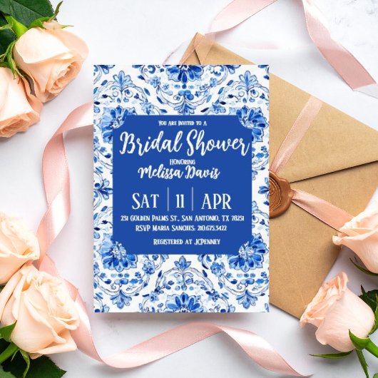Elegant Chinoiserie Bridal Shower Invitation Einladung