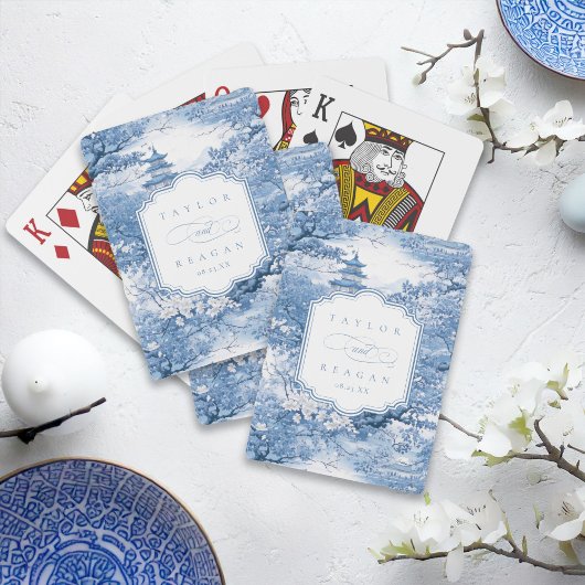 Elegant Chinoiserie Gastgeschenk Hochzeit ID1094 Spielkarten