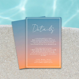 Elegant-chisch-orange Hochzeitdetails Begleitkarte