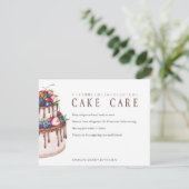 Elegant Chocolate Berry Cake Care Instructions Dankeskarte (Stehend Vorderseite)