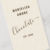 Elegant Chocolate Embossed Texture Look QR Code Visitenkarte
