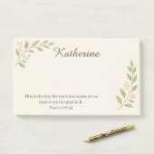 Elegant Christian Botanical Sticky Notes 10"x6" Post-it Klebezettel (Auf Schreibtisch)