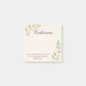 Elegant Christian Botanical Sticky Post-It Notes Klebezettel (Vorderseite)