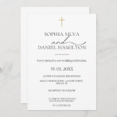 Elegant Christian Wedding Invitation  Einladung (Vorne/Hinten)