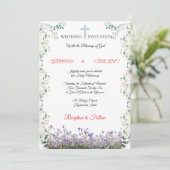 Elegant Christian Wedding Invitation Template Einladung (Stehend Vorderseite)