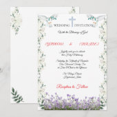 Elegant Christian Wedding Invitation Template Einladung (Vorne/Hinten)