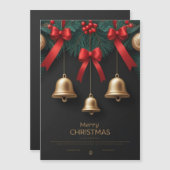 Elegant Christmas Bells Decor – christmas card  Magnetkarte (Vorne/Hinten)