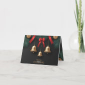 Elegant Christmas Bells Decor – Dankeskarte (Rückseite)