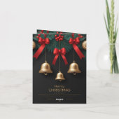 Elegant Christmas Bells Decor – Karte (Rückseite)