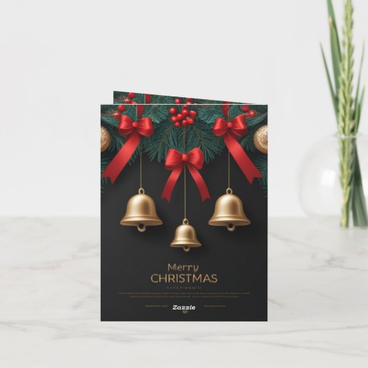 Elegant Christmas Bells Decor – Karte (Rückseite)