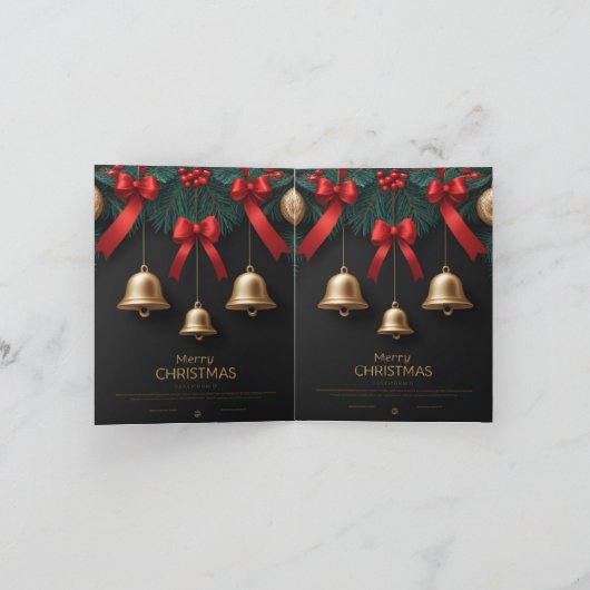 Elegant Christmas Bells Decor – Karte (Innenseite)