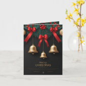 Elegant Christmas Bells Decor – Karte (Gelbe Blume)