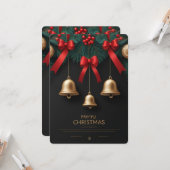 Elegant Christmas Bells Decor – Karte (Vorderseite/Rückseite Beispiel)